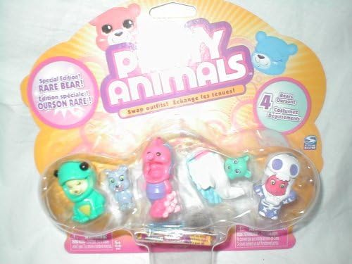 Party Animals - Yellow Frog, Lilac Seahorse, Turquoise Airplane, Hot Pink Skeleton