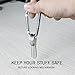 HOSALA Silver Aluminum Carabiner - Quickdraw Metal Keychain Mini Spring-loaded Carrying Locking Gear for Everyday Life Uses, Outdoor Activity, Hanging or Travel Organizer - 10 PCS D Shape Buckle Pack
