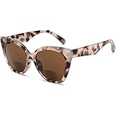 JM Classic Bifocal Reading Glasses Oversized Cateye Stylish Sunglasses Readers for Women