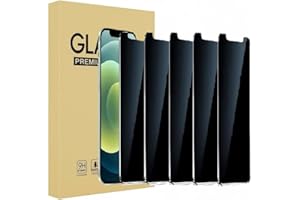 5 Pack Privacy Screen Protector for iPhone 12 Pro -Inch with 5 Pack Camera Lens Protector, Anti Spy Tempered Glass Film 9H Ha