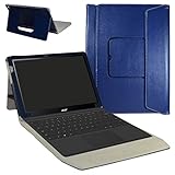 Acer Switch Alpha 12 Case,Mama Mouth 2-in-1 Romovable Portfolio PU Leather Folio Stand Cover For 12