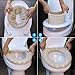 Tatuo Bathroom Soft Thicker Warmer Toilet Seat Cover Pads Stretchable Washable Cloth Toilet Seat Cushion (Brown)
