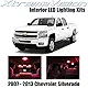 XtremeVision Chevy Silverado 2007-2013 (12 Pieces) Blue Premium Interior LED Kit Package + Installation Tool