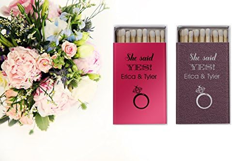 Custom Engagement Matches / Custom Wedding Matches / Personalized Matches / wedding Favors / Candle Box Matches / Cigar Matches She said YES