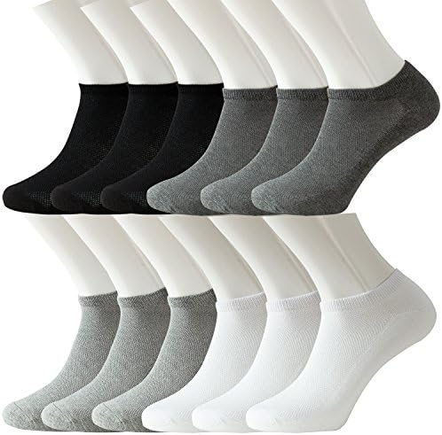 Odor Resistant Mens Womens Low Cut Casual Ankle Socks Short Cotton Athletic Sock for Walking and Cycling12 Pack