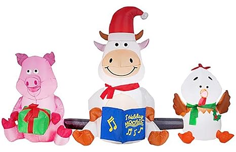 Gemmy Barnyard Farm Animals Christmas Synchronized Lightshow