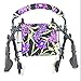 Crutcheze Made in USA Rollator Walker Seat and Backrest Covers | Designer Fashion Accessories - Walkers for Seniors with Seat Gift Cover(Purple Flowers)
