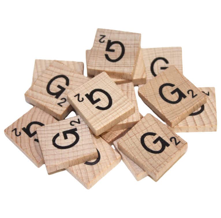 WOA Words of art Wooden Scrabble Tiles Arts Craft Create Personalised Gifts (Letter G, 25 Pack) โ image 1