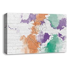Canvas Wall Art Abstract Ink Animals...