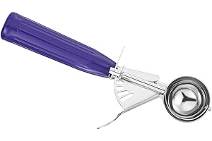 PATIKIL 3/4 Ounce Ice Cream Scoop with Trigger, Stainless Steel Portion Cookie Scoop with Thumb Trigger for Cookie Dough Cupc