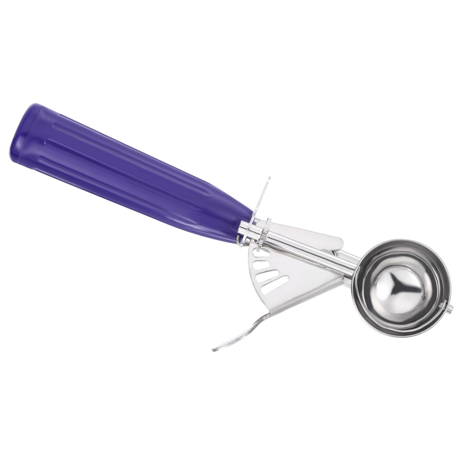 PATIKIL 3/4 Ounce Ice Cream Scoop with Trigger, Stainless Steel Portion Cookie Scoop with Thumb Trigger for Cookie Dough Cupcake Batter Baking, Purple