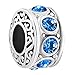 ThirdTimeCharm September Birthstone Spacer Charm Beads For European Charm Bracelets