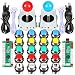 EG Starts 2 Player Classic Arcade Contest DIY Kits USB Encoder To PC Joystick + 8 Ways Sticker + Chrome Plating LED Illuminated Push Button 1 & 2 Player Coin Buttons For Arcade Mame Raspberry Pi Games primary