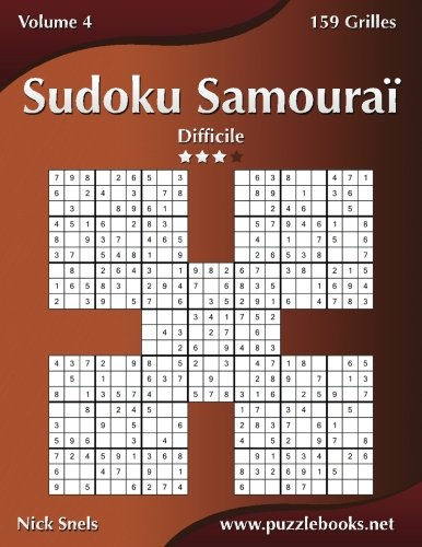 T l charger Sudoku Samoura Difficile Volume 4 159 Grilles 