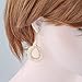 Mytys Fashion Jewelry Gold and Silver Tone Mesh Crystal Oval Hollow Dangle Earrings Pieced
