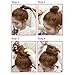 PrettyWit Hairpieces Short Curly Hair Extension Messy Bun Updo Piece Wig Scrunchy Bridal-Dark Brown 4