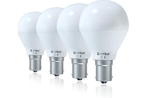 Bonlux 1156 1141 1383 20-99 12V RV Vanity LED Light Bulbs, 3W BA15S Single Contact Bayonet Base Vanity Replacement Bulb for Trailer Marine Anchor Interior Bedroom Light (Natural White 4000K, 4-Pack)