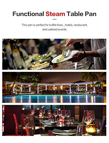 image for Stainless Steel Steam Table Pan Full Size,ATOSA A2006 Stainless Steel 