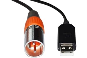 RIKYJIC CP2102 Chip USB Male to UART TTL Serial XLR 3P Male Serial Communication Cable(1.8 Meters)