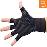 Hand Pain Relief Gloves - Copper Compression Gives Relief Rheumatoid Arthritis , Carpal Tunnel , Osteoarthritis , Trigger Finger , Joint Pain and Work, Sports, or Arthritis Pain (Pair) - XX-Large