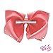 JoJo Siwa Signature Collection Hair Bow with Rhinestones - Coral With Sticker Patch Set Included
