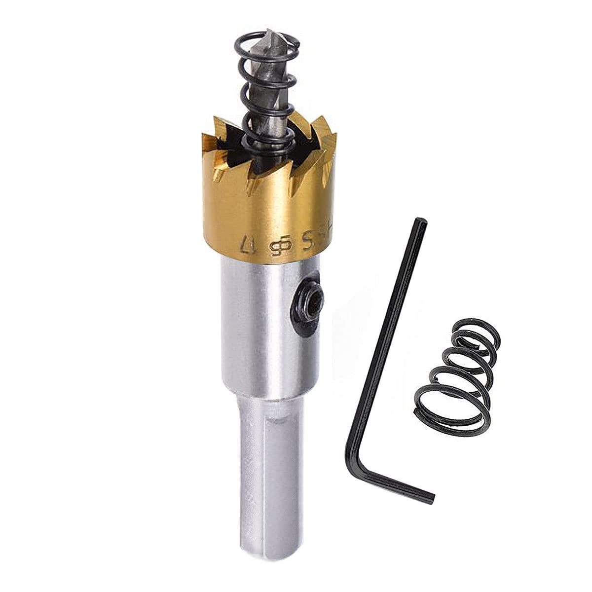 SagaSave 17mm Hole Opener High Speed Drill Bits Metal Hole Cutter, Long Life Hole Saw with Allen Key for Metal Wood Stainless Steel Aluminum, 0.67inch 1PCS