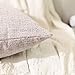Home Brilliant Decorative Pillowcases Throw Pillow Covers Soft Striped Velvet Chenille Plush Cushion Cover for Square Pillow (2Packs, 18 x 18 inch, 45cm), Light Pink