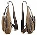 CuteMe Men's Small Canvas Military Messenger Shoulder Travel Hiking Bag Backpack (Brown)