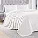 EXQ Home Fleece Blanket White Throw Blanket for Couch or Bed - Microfiber Fuzzy Flannel Blanket for Adults or Kids