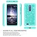 LeYi for ZTE Zmax Pro Case,ZTE Carry Case for Girls Women, Luxury Glitter Bling Cute Design [PC Silicone Leather] Shockproof Protective Case for ZTE Z981 Mint