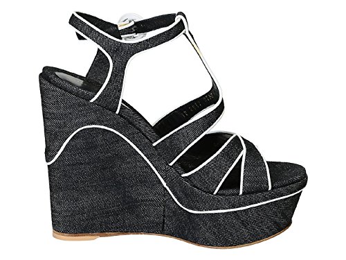 Gianvito Rossi Women's Gn367085ricdnabubi Blue Fabric Sandals
