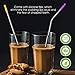 UPMCT Reusable Metal Straws Set of 3, 1Pcs Collapsible Metal Straws with Case, 2Pcs 10.5