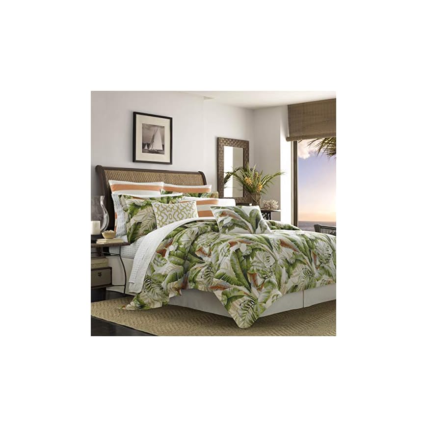 Tommy Bahama California King Comforter Set, Cotton Sateen Bedding