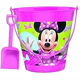 Disney Minnie Mouse Pail with Shovel Birthday Party Favour and Prize Giveaway (1 Piece), Pink, 7 1/4