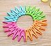 Household Air Drying Clothing Pin Set Colored Spring Clothespins for Laundry Strong Plastic Hanger Clips Pegs 24 Pack
