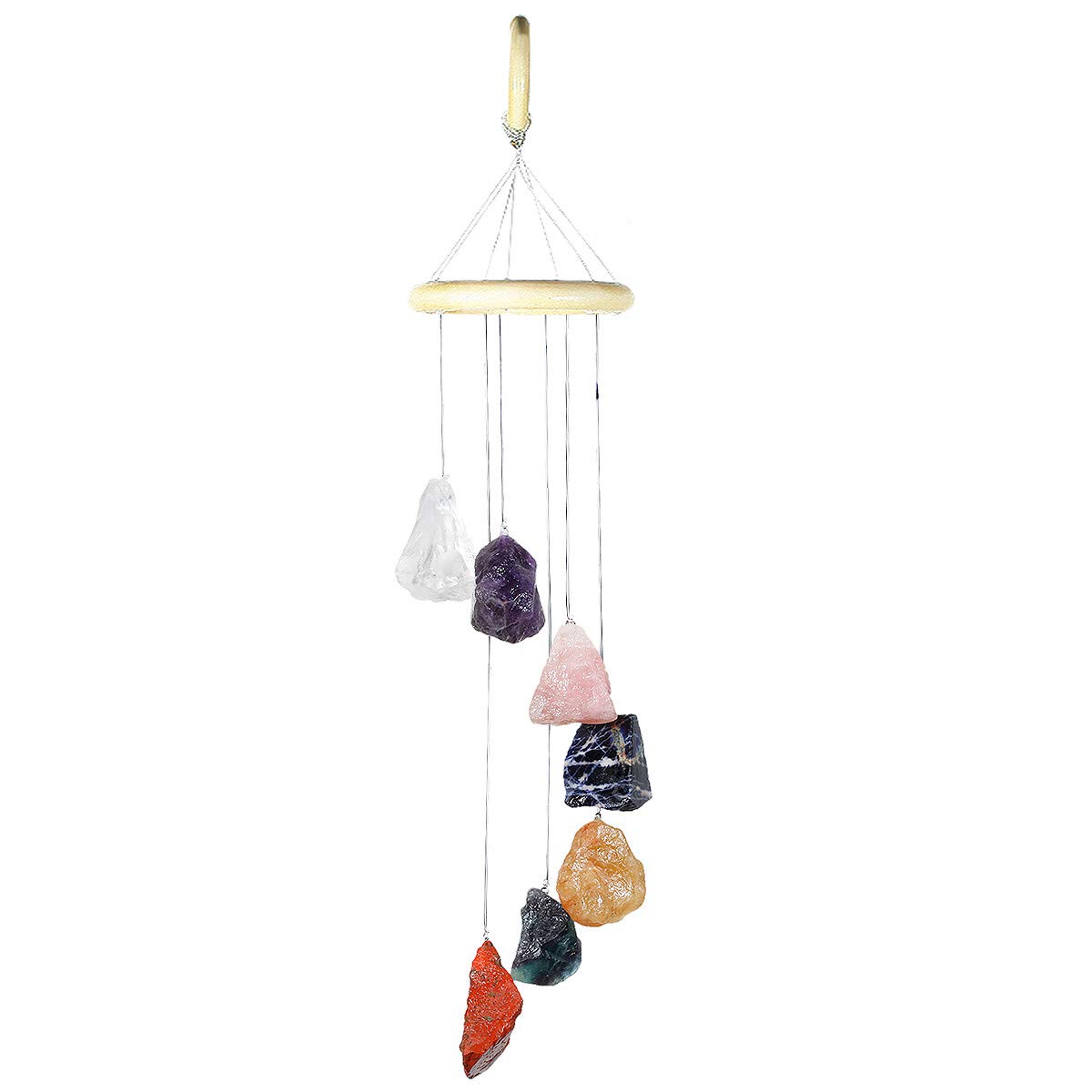 KYEYGWO Tumble Stone Wind Chime Sun Catcher Crystal Stone for Indoor Outdoor Home Garden Decoration