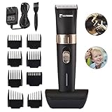BESTBOMG Cordless Hair Clipper Kit for Men,Speed Adjustable Hair Trimmer with Ceramic Blade,Rechargeable Hair Cutting Machine with 8 Guide Combs Used for Family Hairdressing