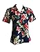 Made in Hawaii ! Women's Hibiscus Floral Hawaiian Aloha Camp Shirt