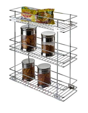 Buy Reviko Stainless Stee Triple Pullout Modular Kitchen Basket