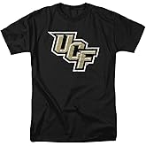 University of Central Florida UCF UCF Knights Official Distressed Primary Logo Unisex Adult T Shirt,Black, Medium