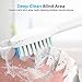 Smart Rechargeable Power Electric Toothbrush Built-in 5 Cleaning Modes X 5 Intensity, IPX8 Fully Waterproof Electronic Sonic Toothbrushes, including Travel Case & 2 Replacement Brush Heads (White)