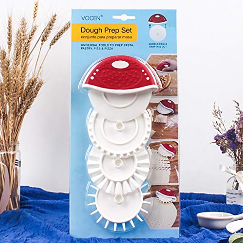 Pizza Cutter,Fheaven Multifunction Pizza Cutting wheel Fluted Wheel Dough Prep Set Tool Pizza Cutter - Thumbnail 7