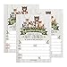 Hadley Designs 25 Cute Rustic Woodland Animals Invitations, Printed Fill In The Blank Invites Baby Gender, Neutral Adventure Coed Deer Bear Fox Themed Party Card, Paper Adventure for Baby Shower
