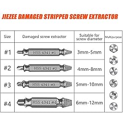 Damaged Stripped Screw Extractor Kit for Broken