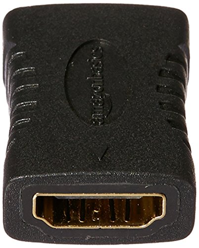 AmazonBasics HDMI Coupler (2 Pack), 29 x 22mm, Black