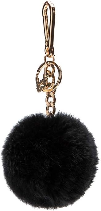 Pom Pom Keychains for Women by Miss Fong,Cute Keychain,Puff Ball Key Chain Women,Bag charms for Handbags Fur Ball in Fox Fur