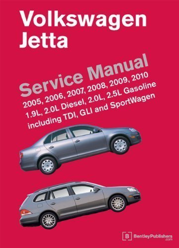 Volkswagen Jetta Service Manual 2005 2006 2007 2008 2009 2010 1 9l 2 0l Diesel 2 0l 2 5l Gasoline Including Tdi Gli And Sportwagen By Bentley Publishers Dec 18 2009 Amazon Com Books