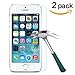 iPhone SE Glass Screen Protector, Generic Screen Protector for iPhone SE, 5, 5S, 5C Premium Tempered Glass Screen Protector(2-Pack)