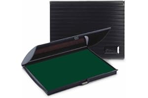 Infusion 5" x 7" Large Stamp Ink Pad for Rubber Stamps, Your Go to Large Stamp Ink Pad for Bright Color, Even Coverage and Durability, Green Stamp Pad