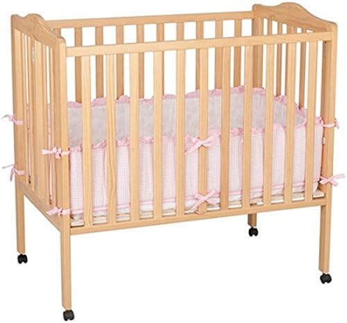 Natural Solid Hardwood Gorgeous Finish Adjustable Baby Crib